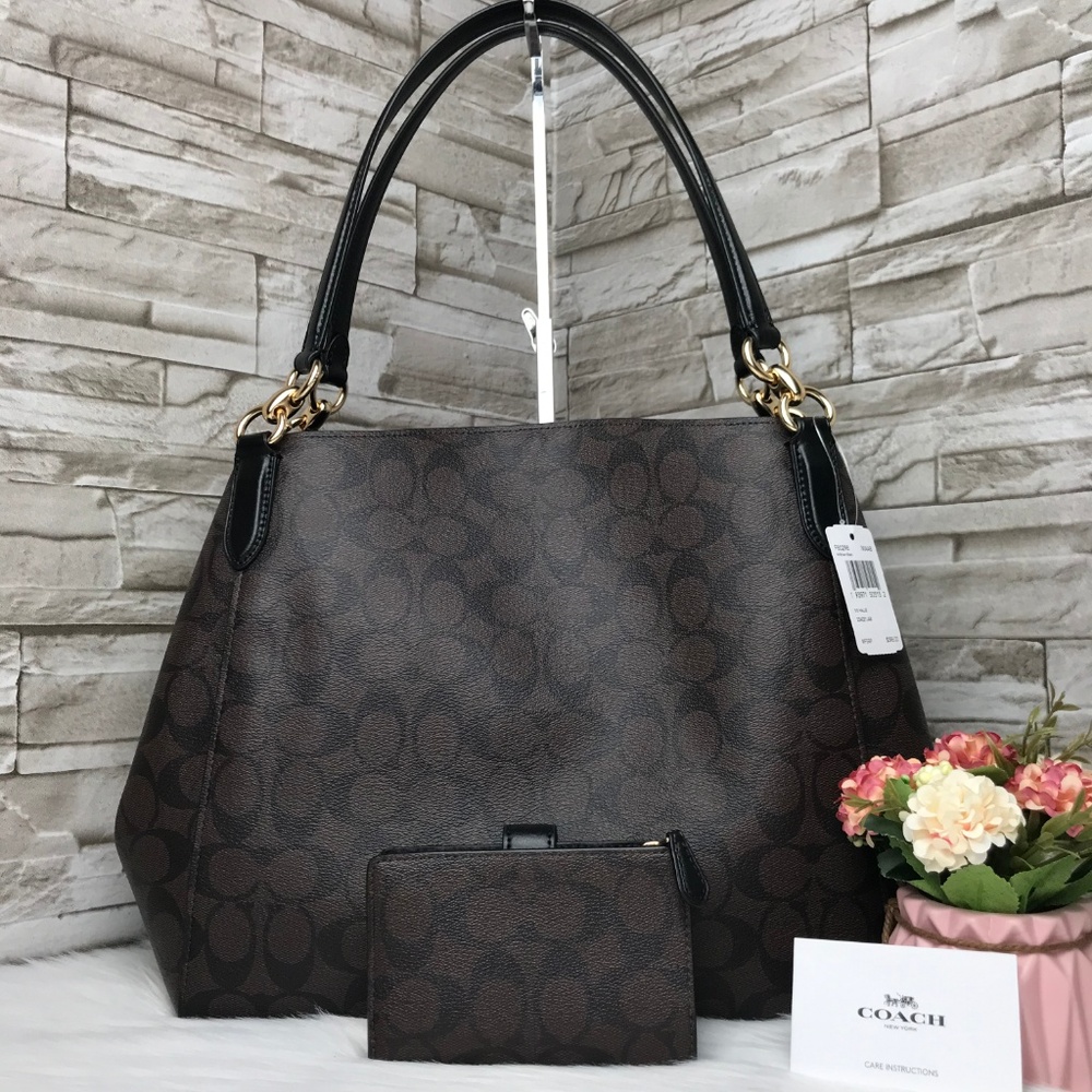 👜COACH SET🌺HALLIE SHOULDER BAG & WALLET - Picture 2 of 8